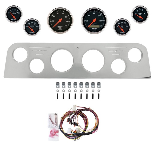 [ATM-2950-06] AutoMeter 6 GAUGE DIRECT-FIT DASH KIT, GMC TRUCK 62-66, DESIGNER BLACK