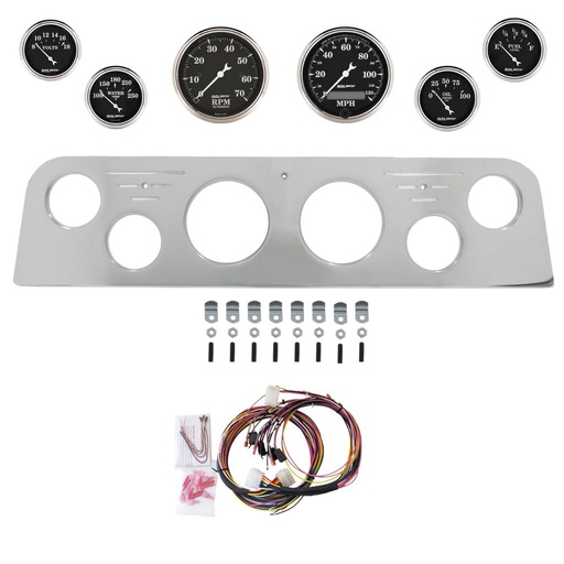[ATM-2950-07] AutoMeter 6 GAUGE DIRECT-FIT DASH KIT, GMC TRUCK 62-66, OLD TYME BLACK