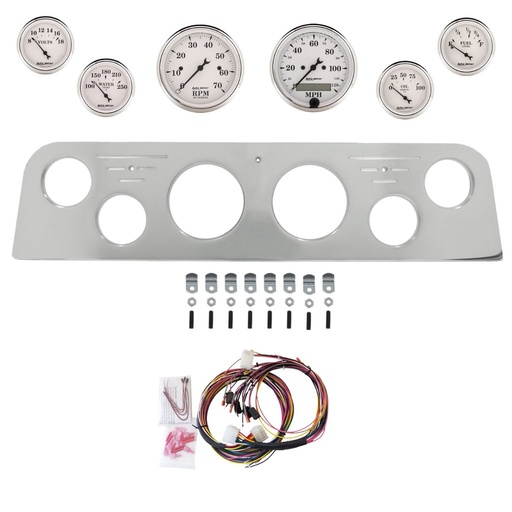 [ATM-2950-08] AutoMeter 6 GAUGE DIRECT-FIT DASH KIT, GMC TRUCK 62-66, OLD TYME WHITE
