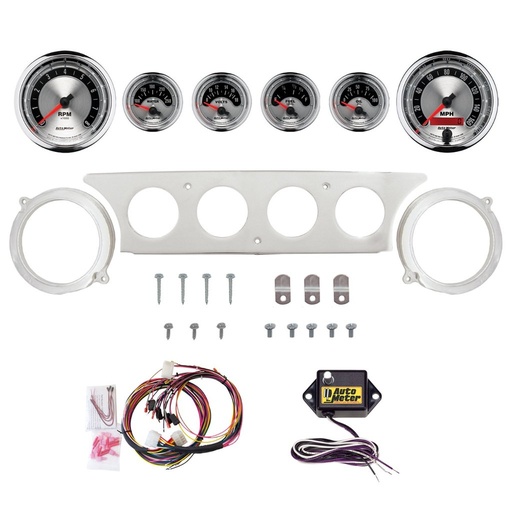 [ATM-2970-01] AutoMeter 6 GAUGE DIRECT-FIT DASH KIT, FORD GALAXIE 63-64, AMERICAN MUSCLE