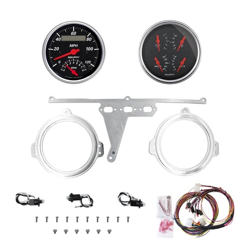 [ATM-2971-06] AutoMeter 2 GAUGE DIRECT FIT DASH KIT, FORD FALCON 66-67, DESIGNER BLACK