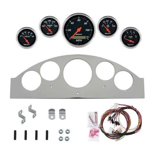 [ATM-2963-06] AutoMeter 5 GAUGE DIRECT-FIT DASH KIT, FORD FAIRLANE 57, DESIGNER BLACK