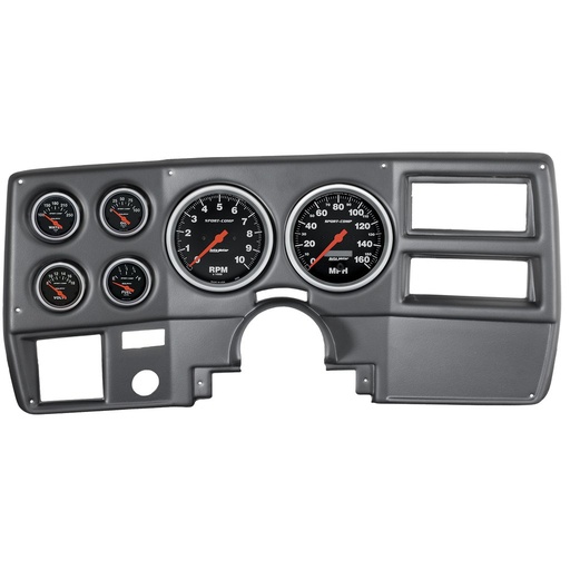 [ATM-7027-SC] AutoMeter 6 GAUGE DIRECT-FIT DASH KIT, CHEVY TRUCK / SUBURBAN 73-83, SPORT-COMP