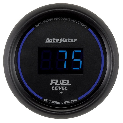 [ATM-6910] AutoMeter 2-1/16" FUEL LEVEL, PROGRAMMABLE 0-280 Ω, DIGITAL BLACK
