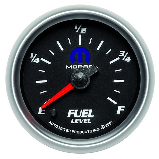 [ATM-880013] AutoMeter 2-1/16" FUEL LEVEL, PROGRAMMABLE 0-280 Ω, STEPPER MOTOR, BLACK, MOPAR #77060043