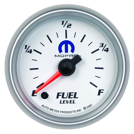 [ATM-880027] AutoMeter 2-1/16" FUEL LEVEL, PROGRAMMABLE 0-280 Ω, STEPPER MOTOR, WHITE, MOPAR #77060042