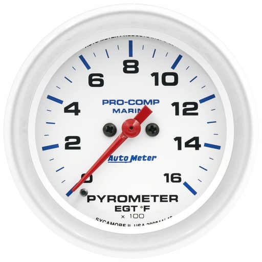 [ATM-200844] AutoMeter 2-5/8" PYROMETER, 0-1,600 °F, MARINE WHITE