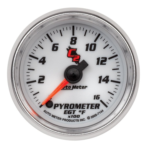 [ATM-7144] AutoMeter 2-1/16" PYROMETER, 0-1600 °F, STEPPER MOTOR, C2