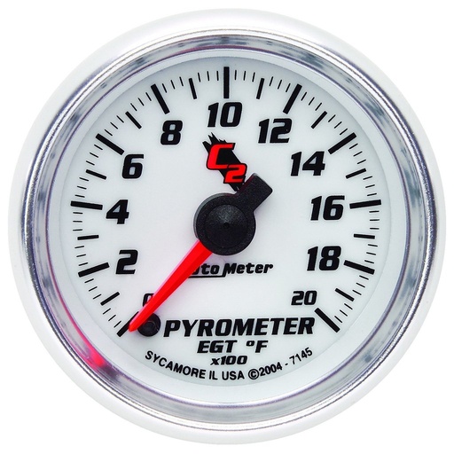 [ATM-7145] AutoMeter 2-1/16" PYROMETER, 0-2000 °F, STEPPER MOTOR, C2