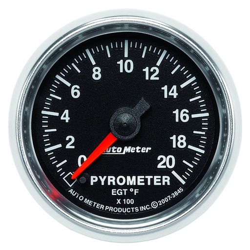 [ATM-3845] AutoMeter 2-1/16" PYROMETER, 0-2000 °F, STEPPER MOTOR, GS