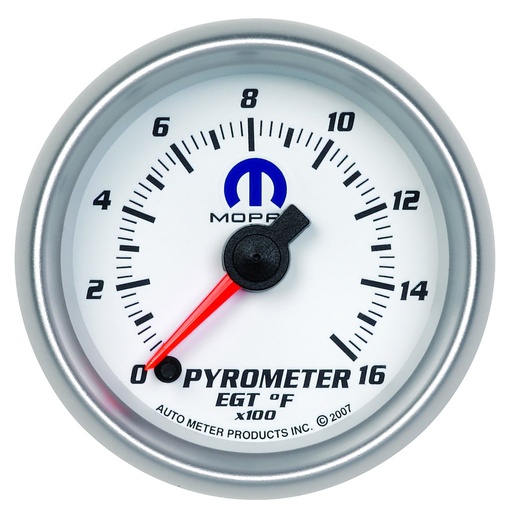 [ATM-880031] AutoMeter 2-1/16" PYROMETER, 0-1600 °F, STEPPER MOTOR, WHITE, MOPAR