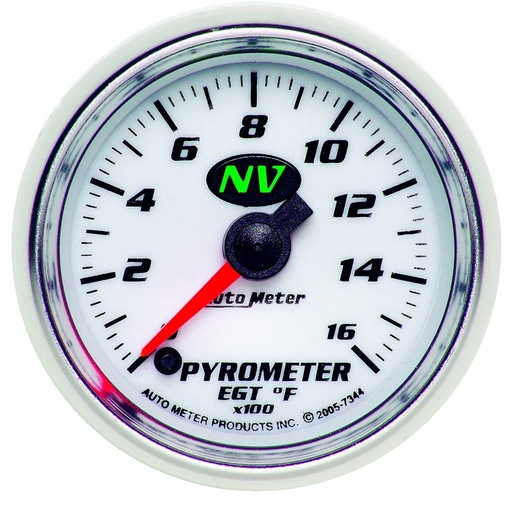 [ATM-7344] AutoMeter 2-1/16" PYROMETER, 0-1600 °F, STEPPER MOTOR, NV