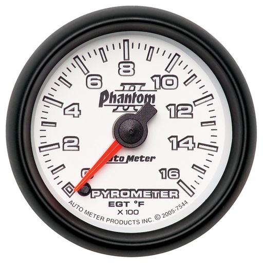 [ATM-7544] AutoMeter 2-1/16" PYROMETER, 0-1600 °F, STEPPER MOTOR, PHANTOM II