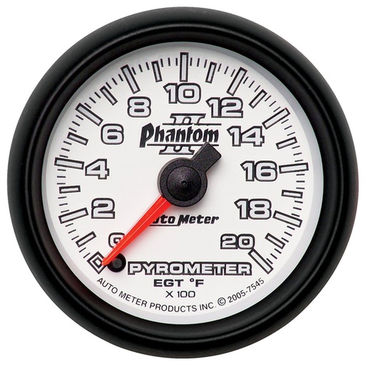 [ATM-7545] AutoMeter 2-1/16" PYROMETER, 0-2000 °F, STEPPER MOTOR, PHANTOM II