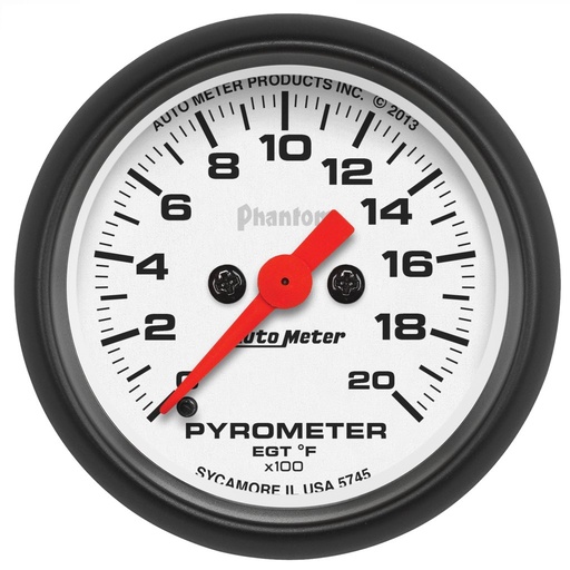 [ATM-5745] AutoMeter 2-1/16" PYROMETER, 0-2000 °F, STEPPER MOTOR, PHANTOM
