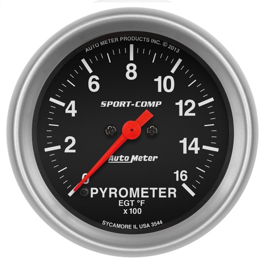 [ATM-3544] AutoMeter 2-5/8" PYROMETER, 0-1600 °F, STEPPER MOTOR, SPORT-COMP