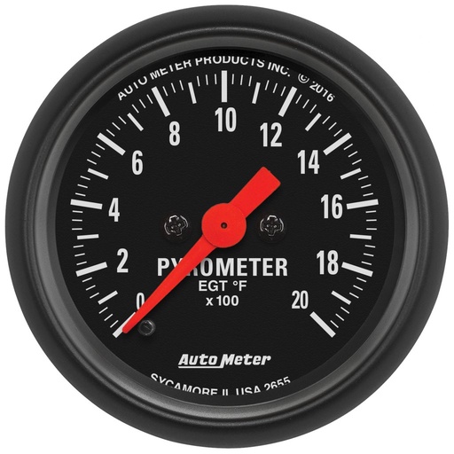 [ATM-2655] AutoMeter 2-1/16" PYROMETER, 0-2000 °F, STEPPER MOTOR, Z-SERIES