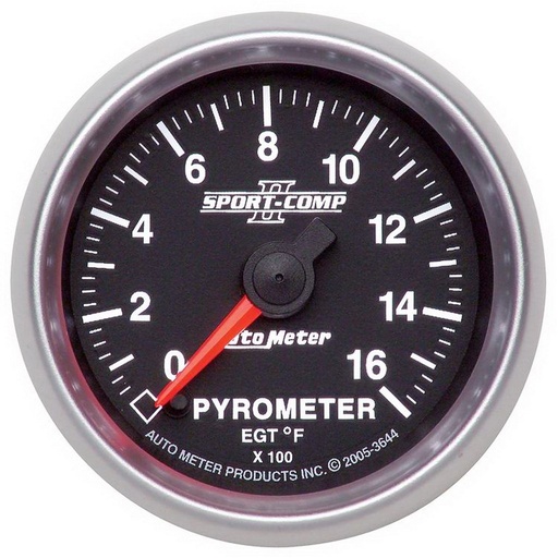 [ATM-3644] AutoMeter 2-1/16" PYROMETER, 0-1600 °F, STEPPER MOTOR, SPORT-COMP II