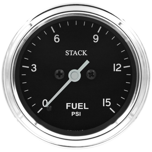 [ATM-ST3304C] AutoMeter FUEL PRESS, PRO STEPPER MOTOR, 52MM, CLASSIC, 0-15PSI, 1/8" NPTF MALE