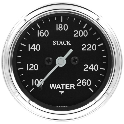 [ATM-ST3308C] AutoMeter WATER TEMP, PRO STEPPER MOTOR, 52MM, CLASSIC, 100-260°F, 1/8" NPTF MALE