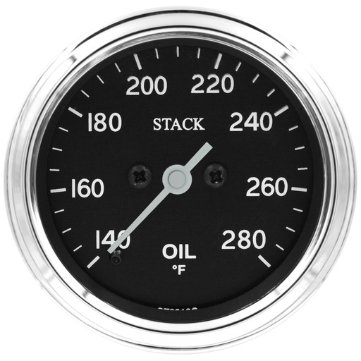[ATM-ST3310C] AutoMeter OIL TEMP, PRO STEPPER MOTOR, 52MM, CLASSIC, 140-280°F, 1/8" NPTF MALE