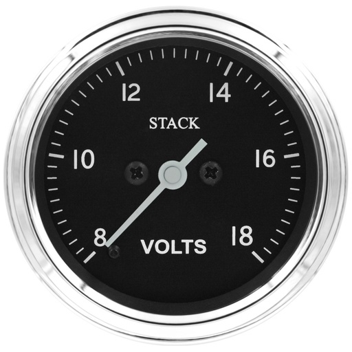 [ATM-ST3316C] AutoMeter BATTERY VOLTAGE, PRO STEPPER MOTOR, 52MM, CLASSIC, 8-18V