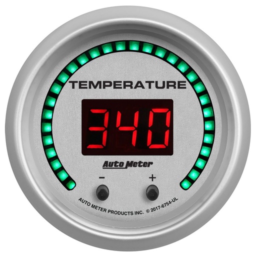 [ATM-6754-UL] AutoMeter 2-1/16" TWO CHANNEL FLUID TEMPERATURE, SELECTABLE SCALE °F / °C, ULTRA-LITE ELITE DIGITAL