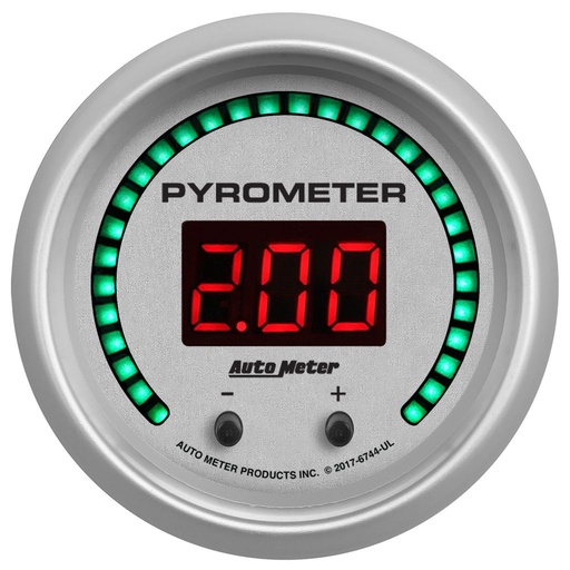 [ATM-6744-UL] AutoMeter 2-1/16" TWO CHANNEL PYROMETER (EGT), 0-2,000 °F (0-1,100 °C), ULTRA-LITE ELITE DIGITAL
