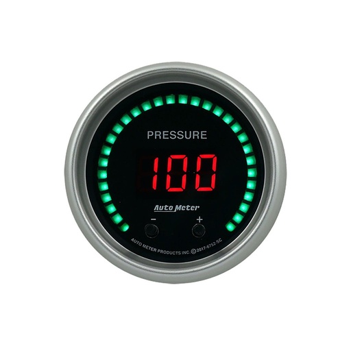 [ATM-6752-SC] AutoMeter 2-1/16" TWO CHANNEL FLUID PRESSURE, SELECTABLE SCALE PSI / BAR, SPORT-COMP ELITE DIGITAL