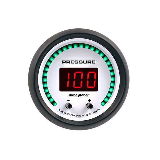 [ATM-6752-PH] AutoMeter 2-1/16" TWO CHANNEL FLUID PRESSURE, SELECTABLE SCALE PSI / BAR, PHANTOM ELITE DIGITAL