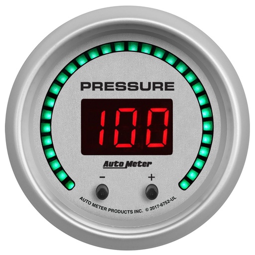 [ATM-6752-UL] AutoMeter 2-1/16" TWO CHANNEL FLUID PRESSURE, SELECTABLE SCALE PSI / BAR, ULTRA-LITE ELITE DIGITAL
