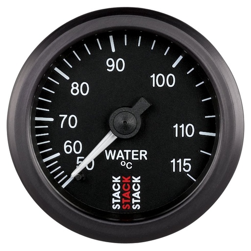 [ATM-ST3107] AutoMeter WATER TEMP, 6 FT., MECHANICAL, 52MM, BLACK, 50-115 °C, 6 FT., MECHANICAL,, 3/8" BSPT (M)