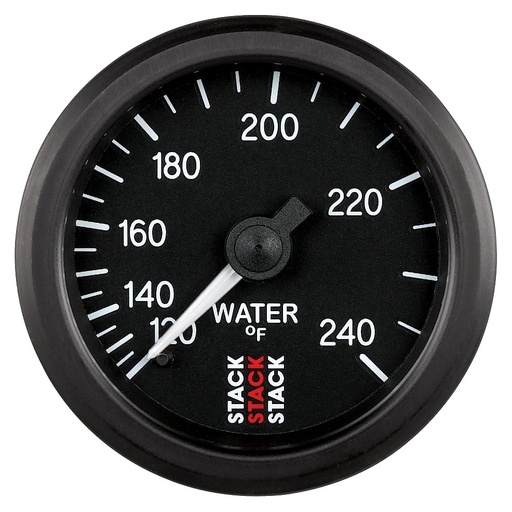 [ATM-ST3108] AutoMeter WATER TEMP, 6 FT., MECHANICAL, 52MM, BLACK, 120-240 °F, 6 FT., MECHANICAL, 1/2" NPT (M)