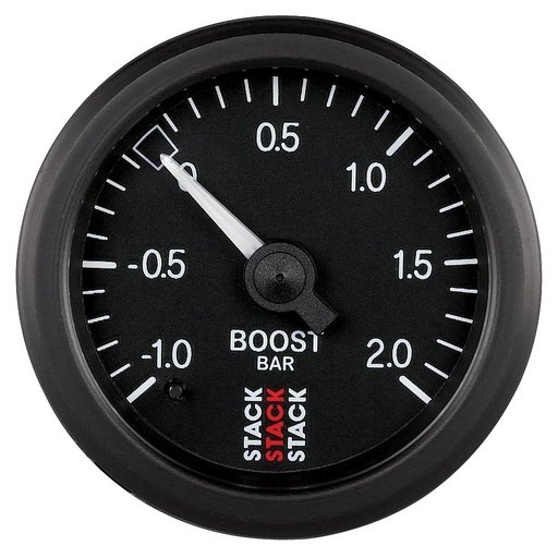 [ATM-ST3111] AutoMeter 52MM, BOOST PRESS, -1 TO +2 BAR, MECHANICAL, STACK BLK