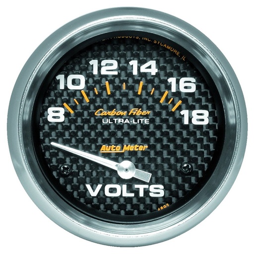 [ATM-4891] AutoMeter 2-5/8" VOLTMETER, 8-18V, AIR-CORE, CARBON FIBER