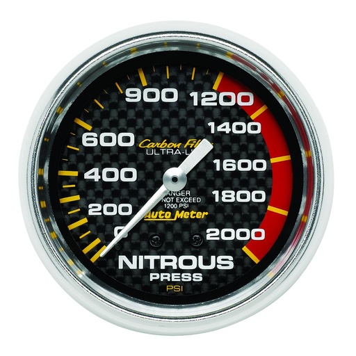 [ATM-4828] AutoMeter 2-5/8" NITROUS PRESSURE, 0-2000 PSI, MECHANICAL, CARBON FIBER