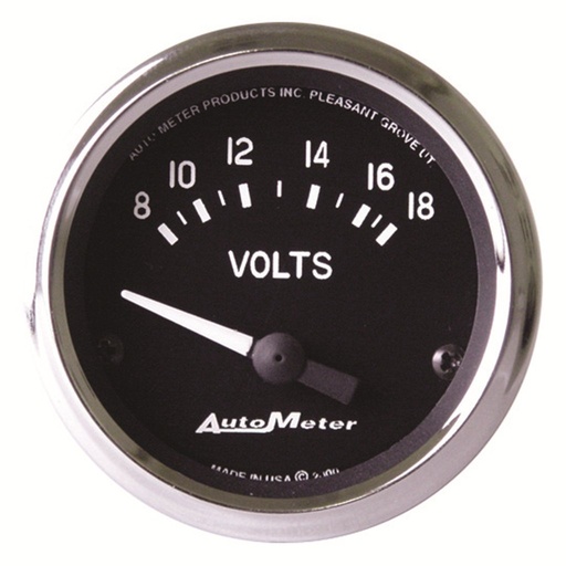 [ATM-201009] AutoMeter 2-1/16" VOLTMETER, 8-18V, AIR-CORE, COBRA