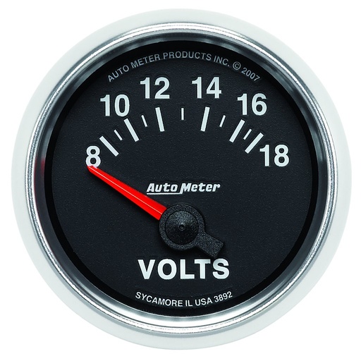 [ATM-3892] AutoMeter 2-1/16" VOLTMETER, 8-18V, AIR-CORE, GS