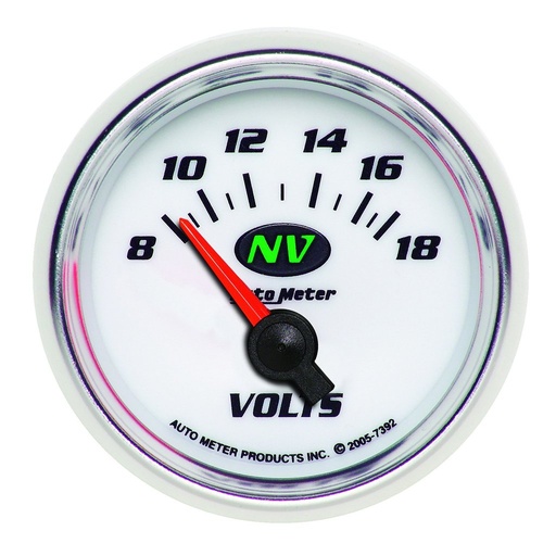 [ATM-7392] AutoMeter 2-1/16" VOLTMETER, 8-18V, AIR-CORE, NV