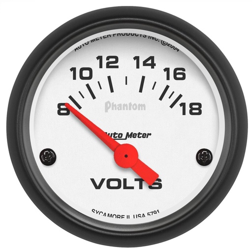 [ATM-5791] AutoMeter 2-1/16" VOLTMETER, 8-18V, AIR-CORE, PHANTOM