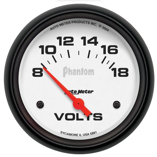 [ATM-5891] AutoMeter 2-5/8" VOLTMETER, 8-18V, AIR-CORE, PHANTOM