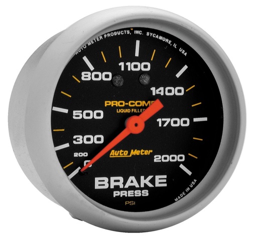 [ATM-5426] AutoMeter 2-5/8" BRAKE PRESSURE, 0-2000 PSI, MECHANICAL, LIQUID FILLED, PRO-COMP