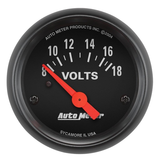 [ATM-2645] AutoMeter 2-1/16" VOLTMETER, 8-18V, AIR-CORE, Z-SERIES