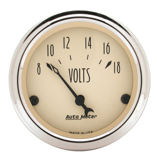 [ATM-1891] AutoMeter 2-1/16" VOLTMETER, 8-18V, ANTIQUE BEIGE