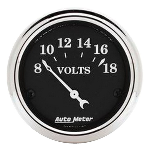 [ATM-1791] AutoMeter 2-1/16" VOLTMETER, 8-18V, AIR-CORE, OLD TYME BLACK