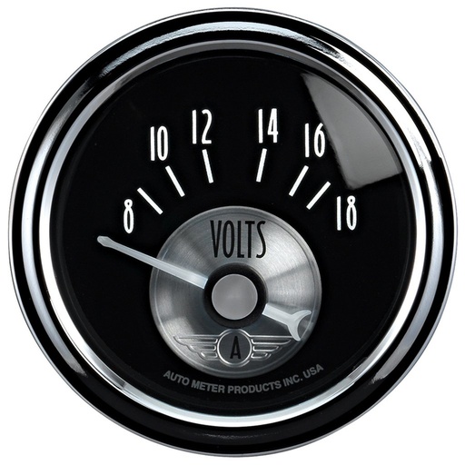 [ATM-2093] AutoMeter 2-1/16" VOLTMETER, 8-18V, AIR-CORE, PRESTIGE BLACK DIAMOND