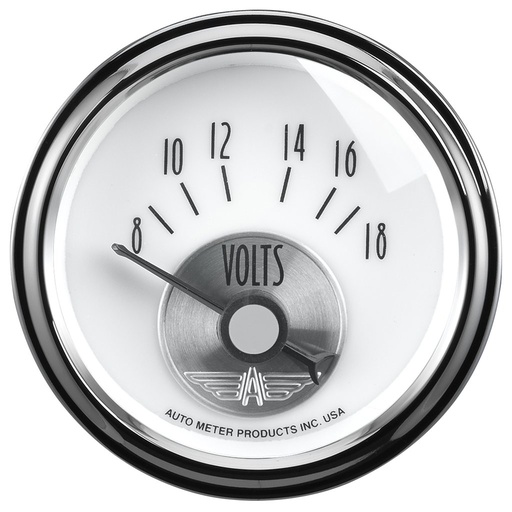 [ATM-2094] AutoMeter 2-1/16" VOLTMETER, 8-18V, AIR-CORE, PRESTIGE PEARL
