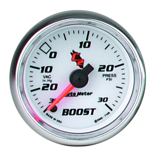 [ATM-7159] AutoMeter 2-1/16" BOOST/VACUUM, 30 IN HG/30 PSI, STEPPER MOTOR, C2