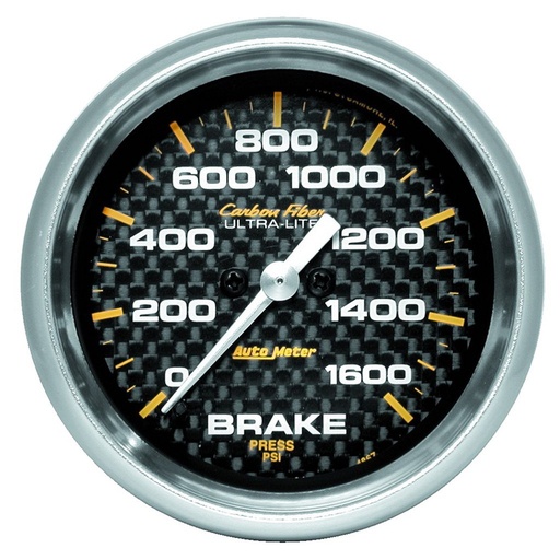 [ATM-4867] AutoMeter 2-5/8" BRAKE PRESSURE, 0-1600 PSI, STEPPER MOTOR, CARBON FIBER