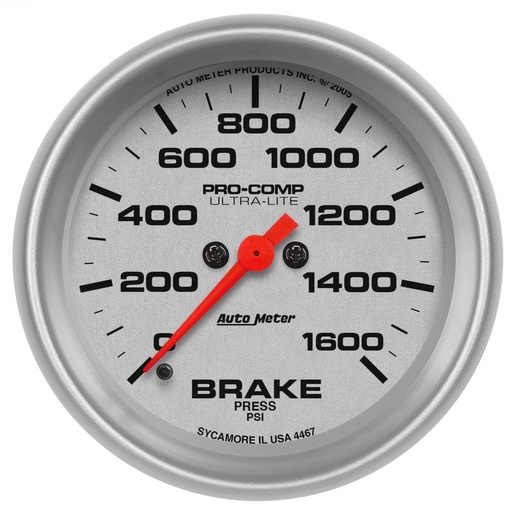 [ATM-4467] AutoMeter 2-5/8" BRAKE PRESSURE, 0-1600 PSI, STEPPER MOTOR, ULTRA-LITE